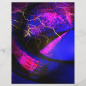 Blue Digital Abstrakte Kunst Flyer (Vorne)