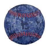 Blue Digital Camouflage Dekoration Baseball (Rückseite)