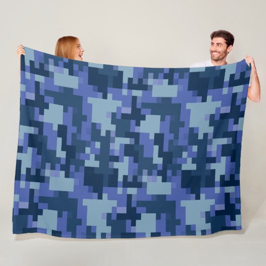 Blue Digital Camouflage Fleece Blanket (Beispiel)