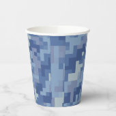 Blue Digital Camouflage Paper Cups Pappbecher (Links)