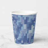 Blue Digital Camouflage Paper Cups Pappbecher (Rechts)