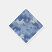 Blue Digital Camouflage Paper Napkins Serviette (Ecke)