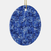 Blue Digital Pixels Camouflage Dekoration Textur (Rechts)