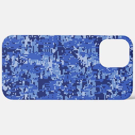Blue Digital Pixels Camouflage Dekoration Textur Case-Mate iPhone Hülle (Rückseite / Rechts)