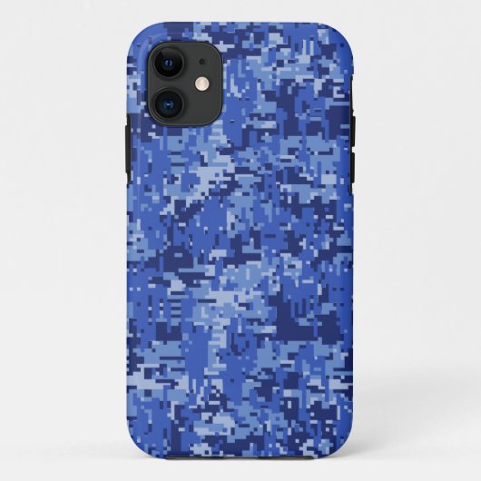 Blue Digital Pixels Camouflage Dekoration Textur Case-Mate iPhone Hülle (Rückseite)