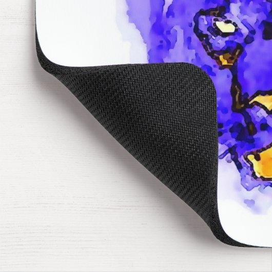 Blue Digital Pop Art Jaguar Mousepad (Ecke)