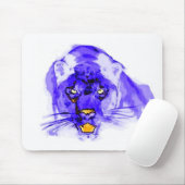 Blue Digital Pop Art Jaguar Mousepad (Mit Mouse)