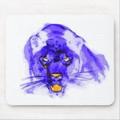 Blue Digital Pop Art Jaguar Mousepad (Vorne)