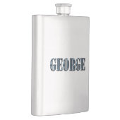 Blue Dimensional George Name, Hip Flask Flachmann (Rechts)