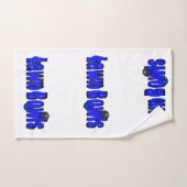 Blue Dimensional Rasen Bowls Word, Handtuch (Handtuch)