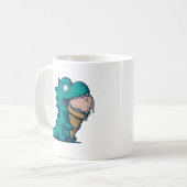Blue Dino Liebe Ice Cresta: Cartoon Kaffeetasse (Vorderseite Links)