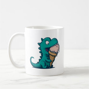 Blue Dino Liebe Ice Cresta: Cartoon Kaffeetasse