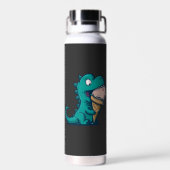 Blue Dino Liebe Ice Cresta: Cartoon Trinkflasche (Rückseite)