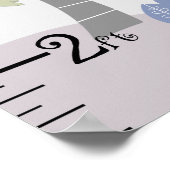 Blue Dinosaur Adventure Growth Chart Behielt auf 8 Poster (Ecke)