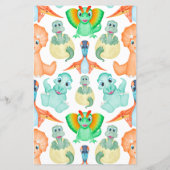 Blue Dinosaur Baby Dusche Baby Name Race Game (Rückseite)