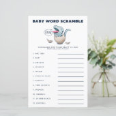 Blue Dinosaur Baby Word Scramble Game (Stehend Vorderseite)