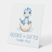 Blue Dinosaur Books and Gifts Baby Shower Sign Sockelschild (Vorderseite)