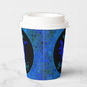 Blue Dinosaur Hide Happy Birthday!  Pappbecher (Rechts)