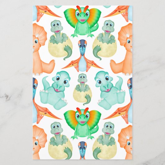 Blue Dinosaur Kinderdusche Vorhersagen und Ratschl (Rückseite)