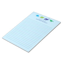 Blue Dinosaur Niedlich Kid's Dino Stationary Notep