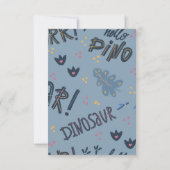 Blue Dinosaur Rawr Vielen Dank Karten (Rückseite)