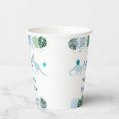 Blue Dinosaur Safari Geburtstag Pappbecher (Links)