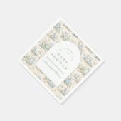 Blue Dinosaur Storybook Baby Shower Serviette (Ecke)