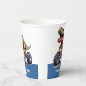 Blue Dinosaur T-Rex Monster Truck Thema Pappbecher (Links)