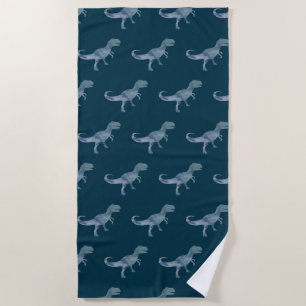 Blue Dinosaur Trex Strandtuch