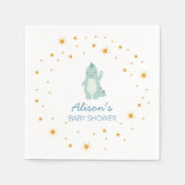 Blue Dinosaur Twinkle Star Baby Shower Boy Party Serviette (Vorderseite)