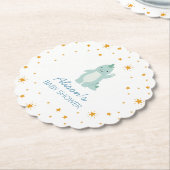 Blue Dinosaur Twinkle Star Baby Shower Boy Party Untersetzer (angewinkelt)
