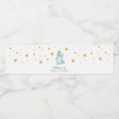 Blue Dinosaur Twinkle Stars Baby Boy Dusche Wasserflaschenetikett (Einzelnes Label)