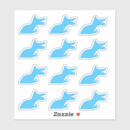 Blue Dinosaur Tyrannosaur Custom-Cut Vinyl Sticker