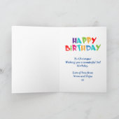 Blue Dinosaurier 3. Geburtstag Karte (Innenseite)