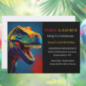 Blue Dinosaurier Adventure Einladung