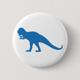 Blue Dinosaurier Button