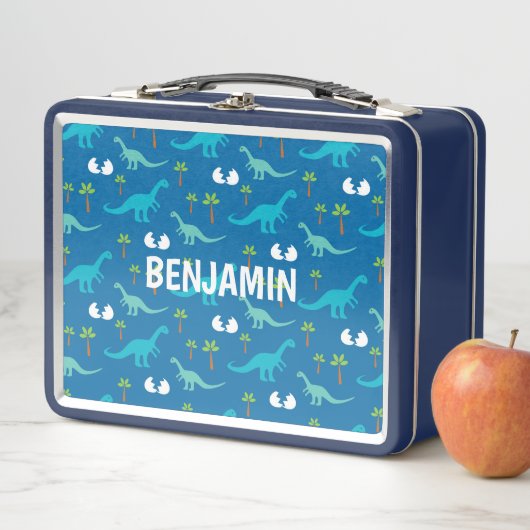 Blue Dinosaurier Custom Lunch Box (Beispiel)