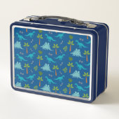 Blue Dinosaurier Custom Lunch Box (Rückseite)