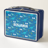Blue Dinosaurier Custom Lunch Box (Vorderseite)