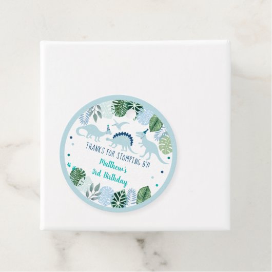 Blue Dinosaurier Danke für das Stomping bis zum Ge Geschenkanhänger (Beispiel)