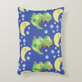 Blue Dinosaurier Dekokissen (Vorderseite(Vertikal))