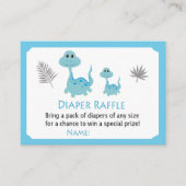 Blue Dinosaurier Diaper Raffle Tickets (Vorderseite)