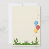 Blue Dinosaurier Geburtstagsparty  Einladung (Rückseite)