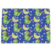 Blue Dinosaurier Große Geschenktüte (Vorderseite)