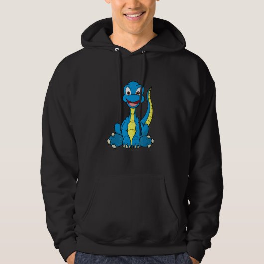 Blue Dinosaurier Hoodie (Vorderseite)