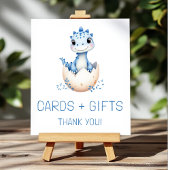Blue Dinosaurier Karten und Geschenke Baby Duschze Poster