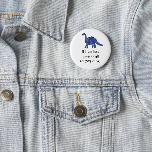Blue Dinosaurier, Kindernotstand, Sicherheit Button (Beispiel)