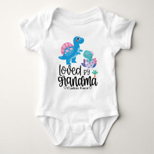 Blue Dinosaurier - Lob von Oma Baby Strampler
