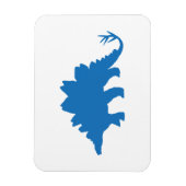 Blue Dinosaurier Magnet (Vertikal)