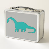 Blue Dinosaurier Metall Lunch Box (Rückseite)